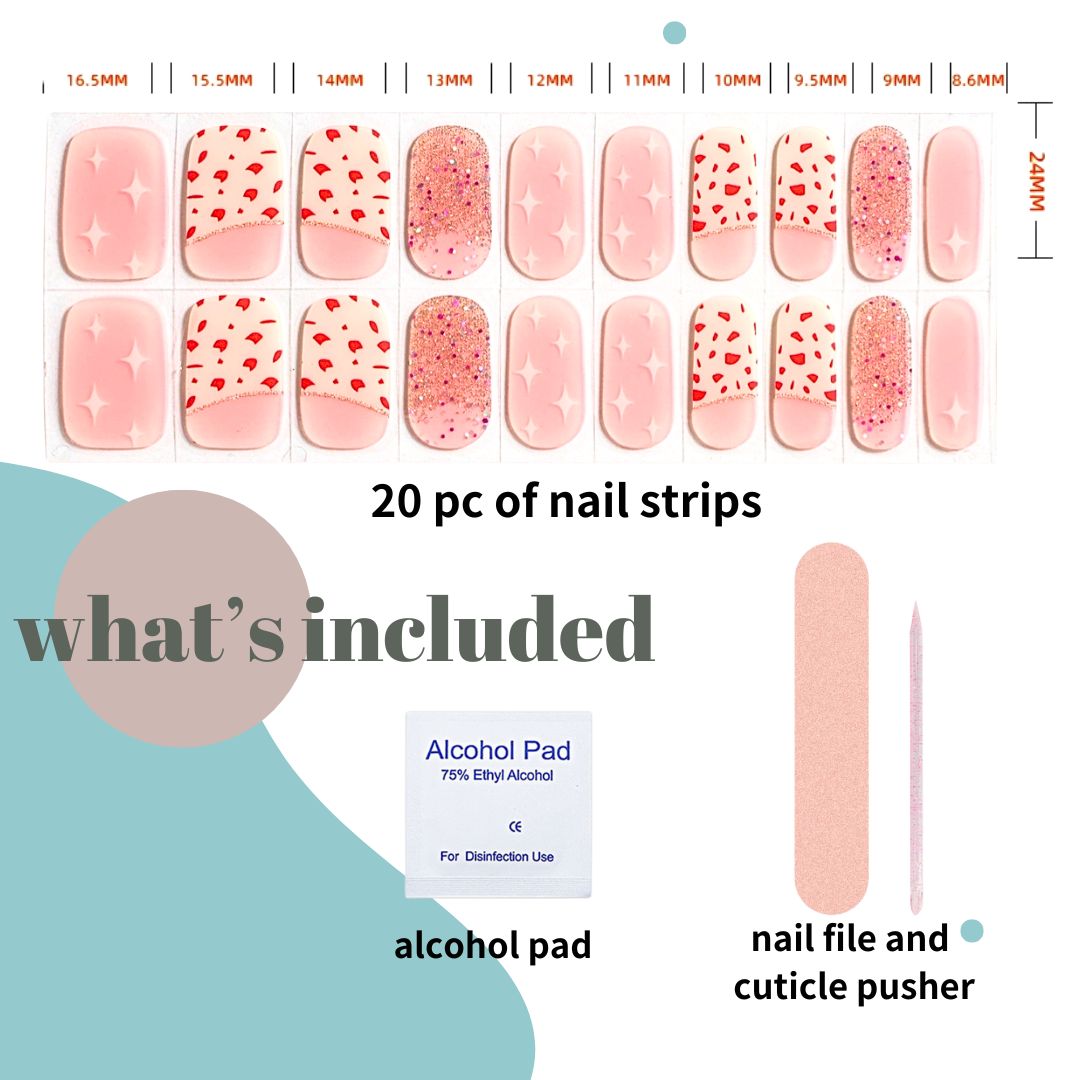 Semi Cured Gel Nail Strips - Y2K Sparkles (In Stock)