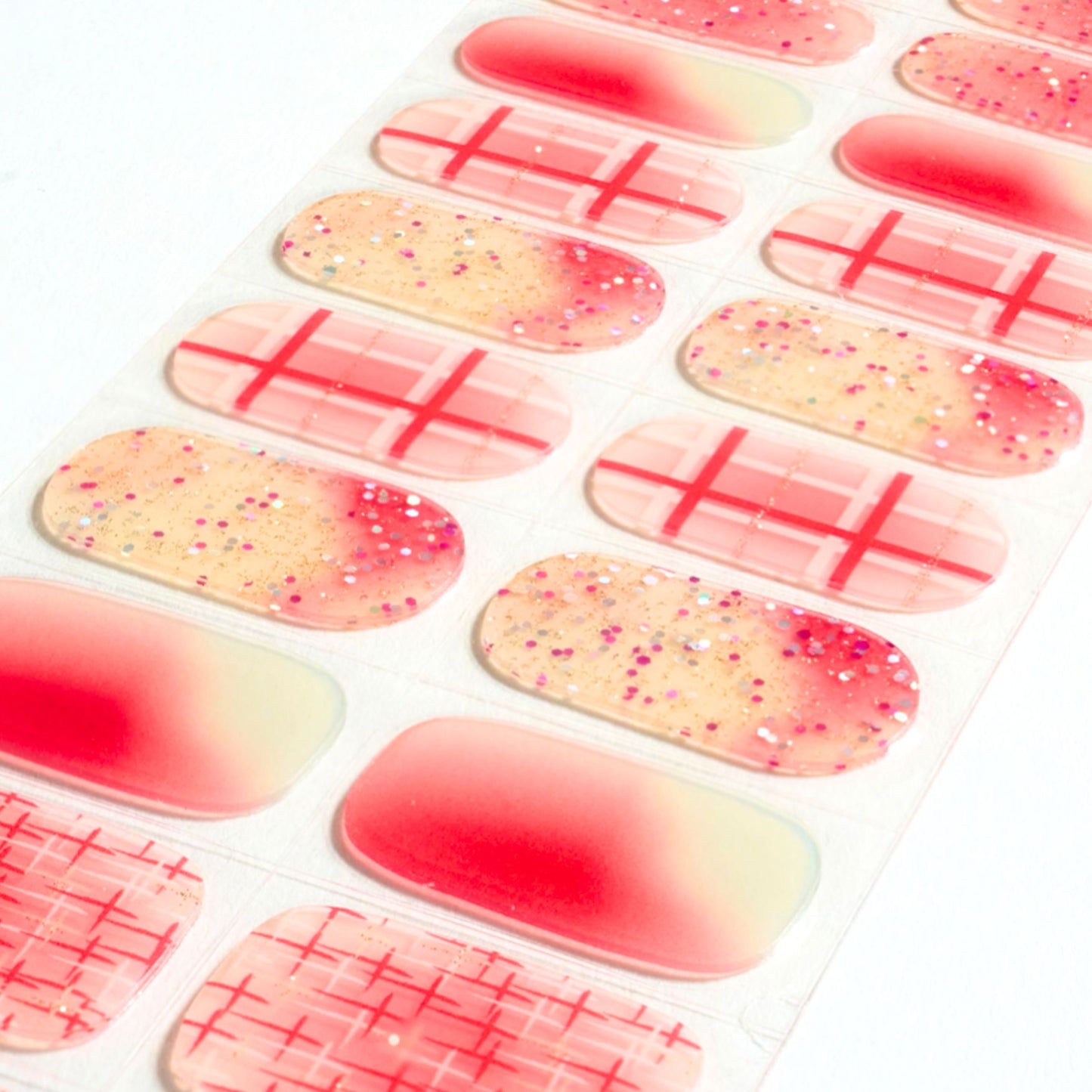 Semi Cured Gel Nail Strips - The Vivid Tweed (In Stock)