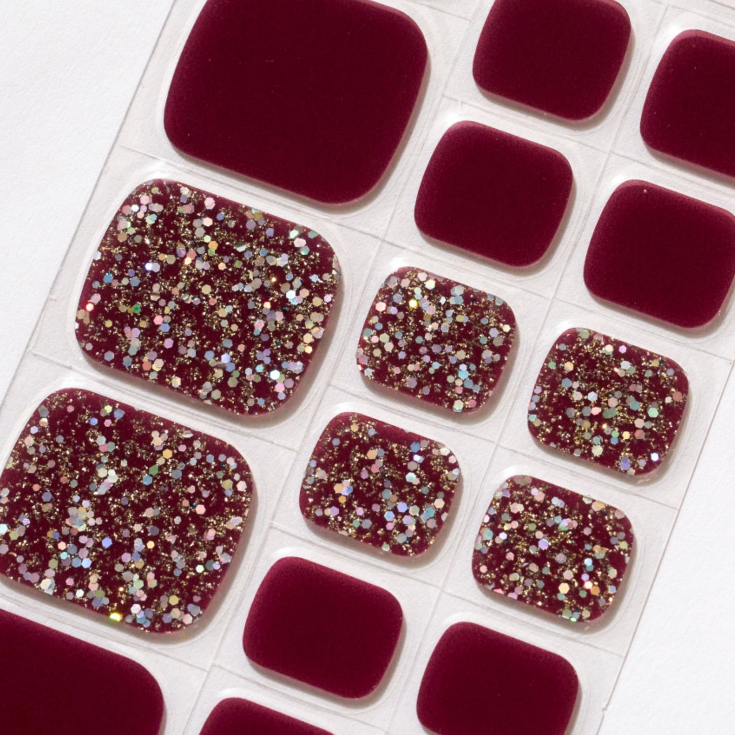 Burgandy (預購) 腳甲 凝膠指甲貼