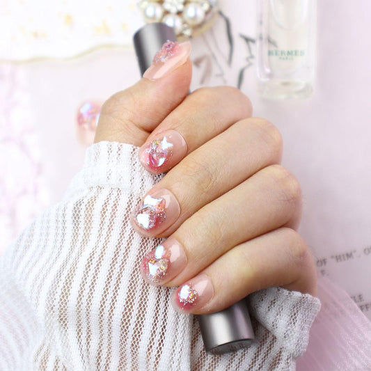 Enchanted Dream - Peachy Bling Press-on Nails - Alaya Glam