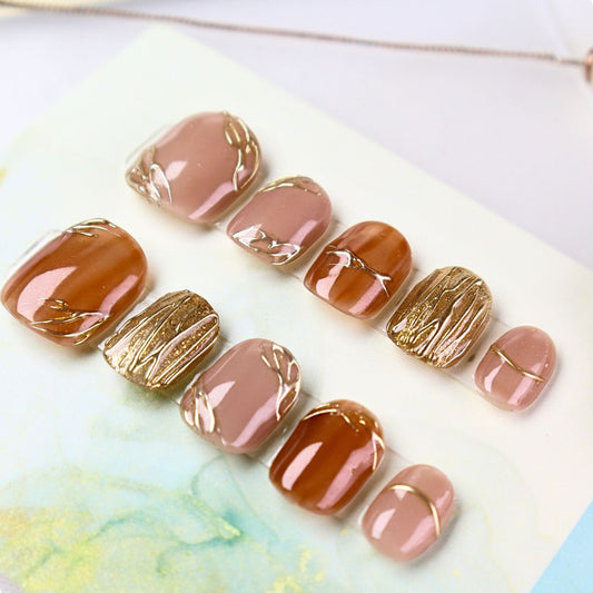 Gilded Glamour Press-on Nails