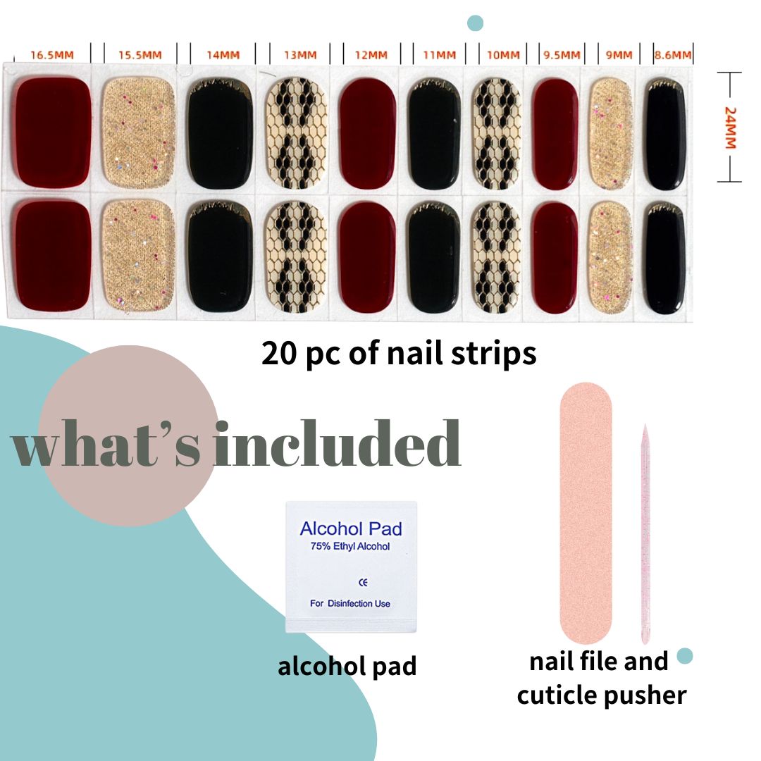 Semi Cured Gel Nail Strips - Luxurious (In Stock)