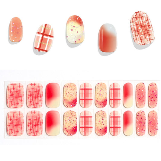 Semi Cured Gel Nail Strips - The Vivid Tweed (In Stock)