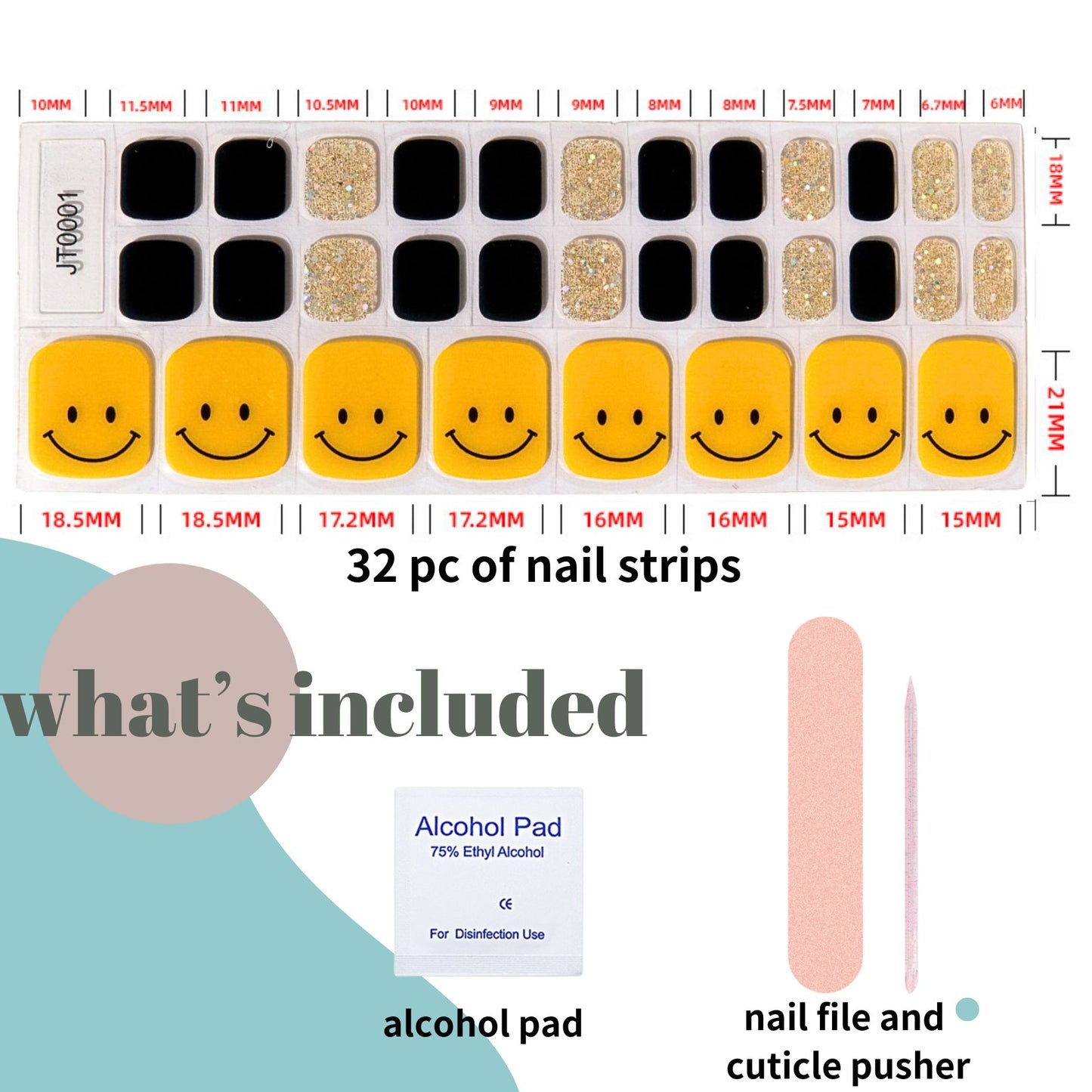 Be Happy (pre-order discount) Toenail Wraps