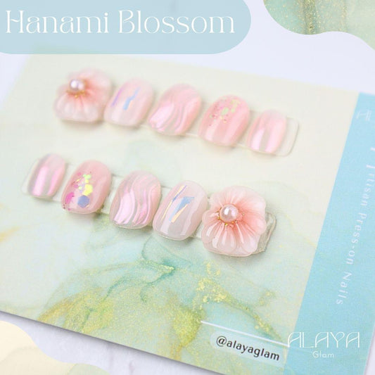 Enchanted Dream -Hanami Blossom Press-on Nails - Alaya Glam