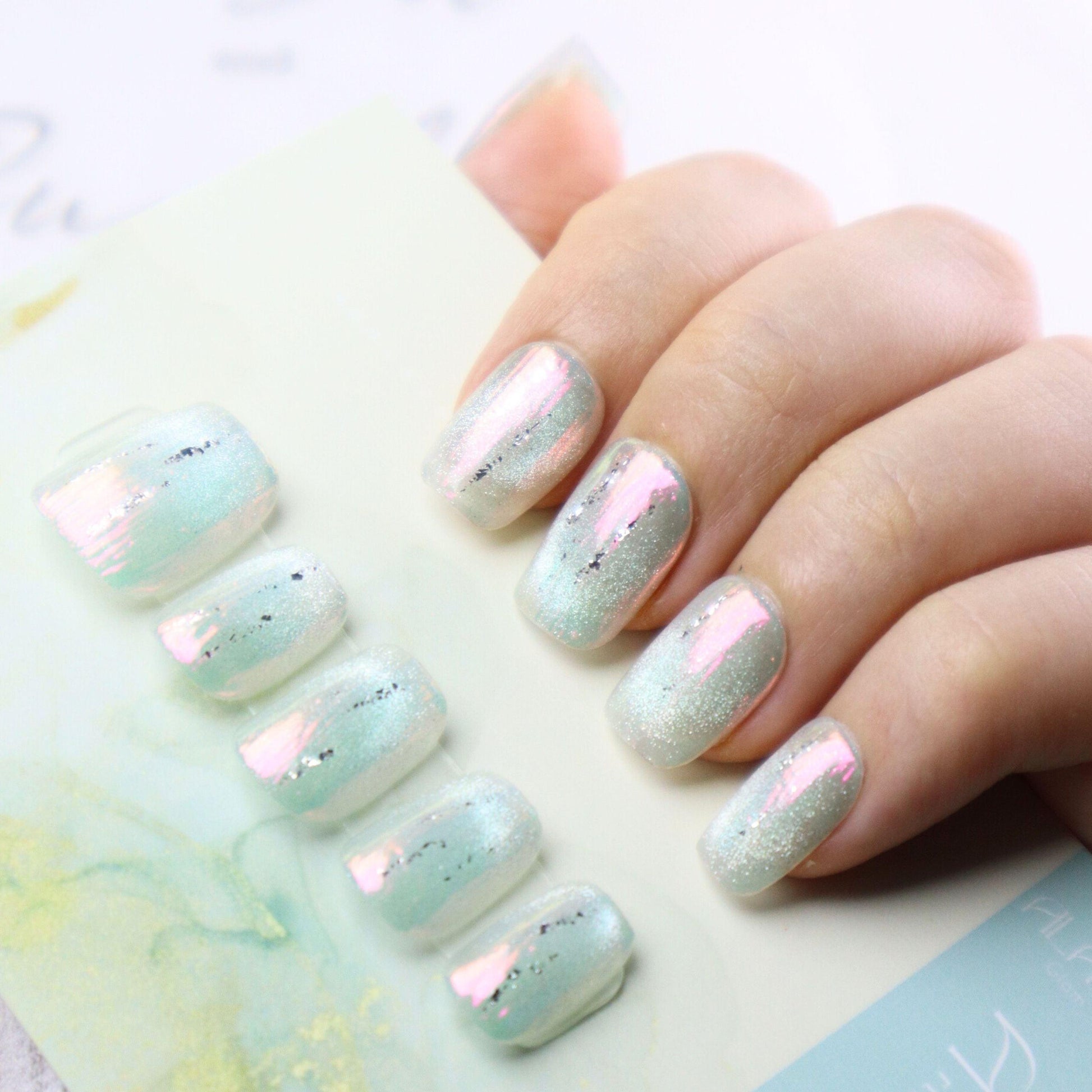 Pure Essence - Opal Pearl Press-on Nails - Alaya Glam