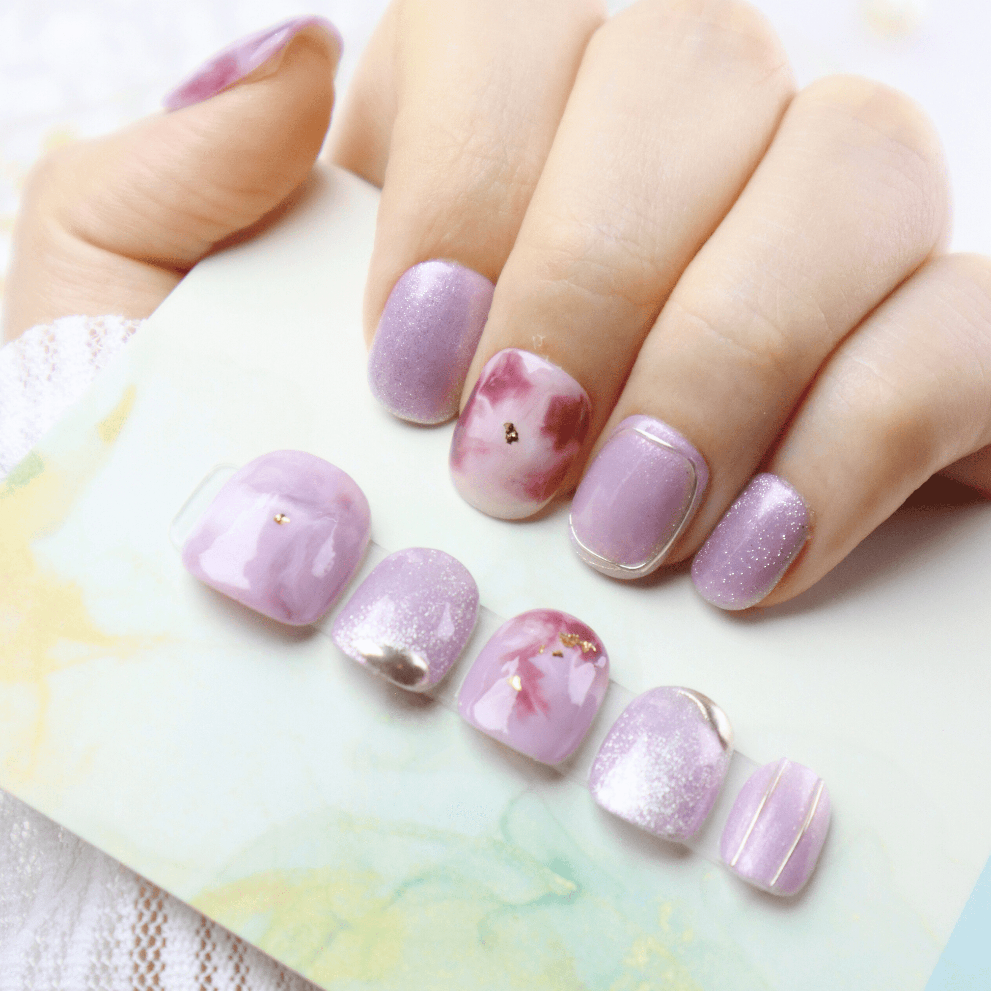 The Earthsong - Kunzite Press-on Nails - Alaya Glam