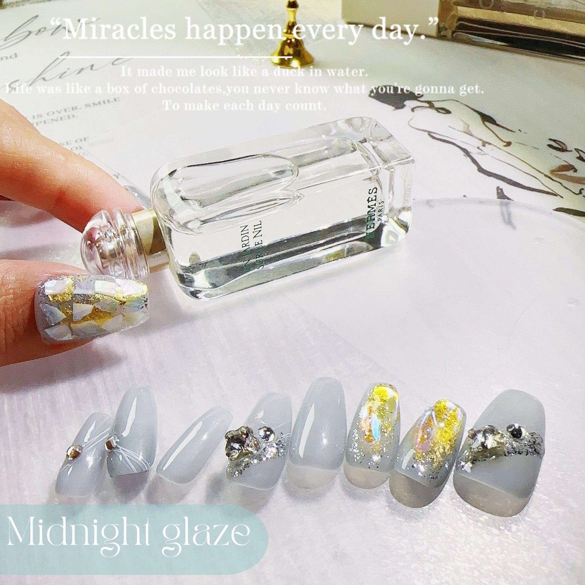 Enchanted Dream - Mid-night Glaze Press-on Nails - Alaya Glam